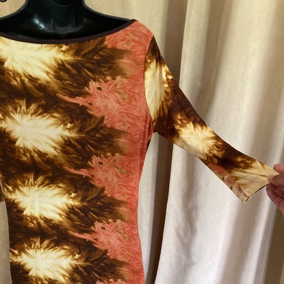 Portrait Draped Neck Sheath Dress, size L - Picture 8 of 8